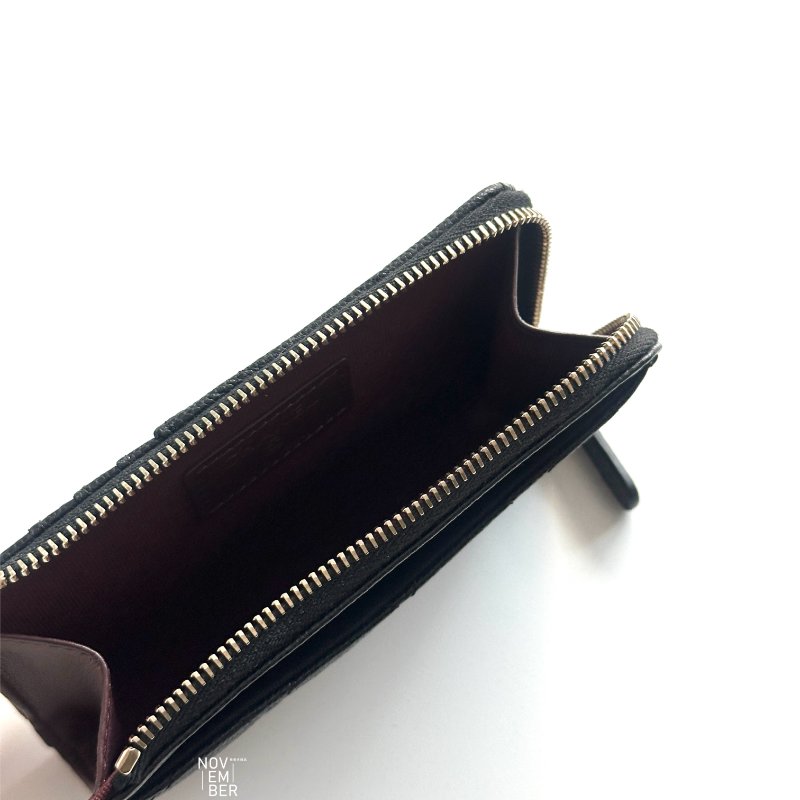 全新🖤 Chanel 香奈兒 L型零錢包黑色金釦-4