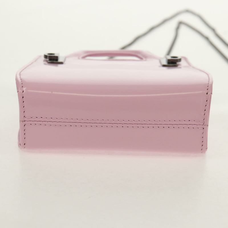 【日本直送】Salvatore Ferragamo Chain Gancini 肩包 琺瑯 2way 粉紅 Auth 156294V-4