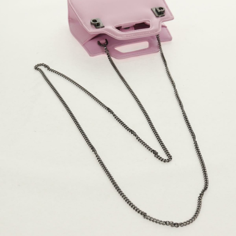 【日本直送】Salvatore Ferragamo Chain Gancini 肩包 琺瑯 2way 粉紅 Auth 156294V-6