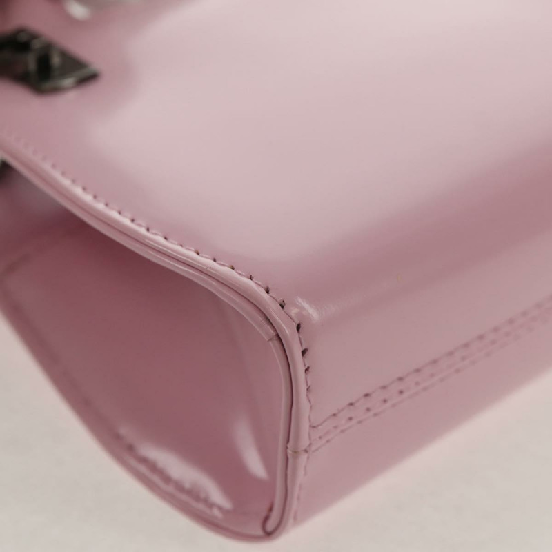 【日本直送】Salvatore Ferragamo Chain Gancini 肩包 琺瑯 2way 粉紅 Auth 156294V-7