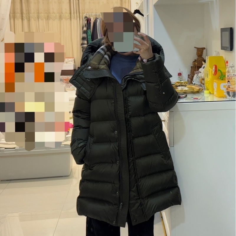 BURBERRY 軍綠色 長版羽絨外套 風衣外套 羽絨外套-1