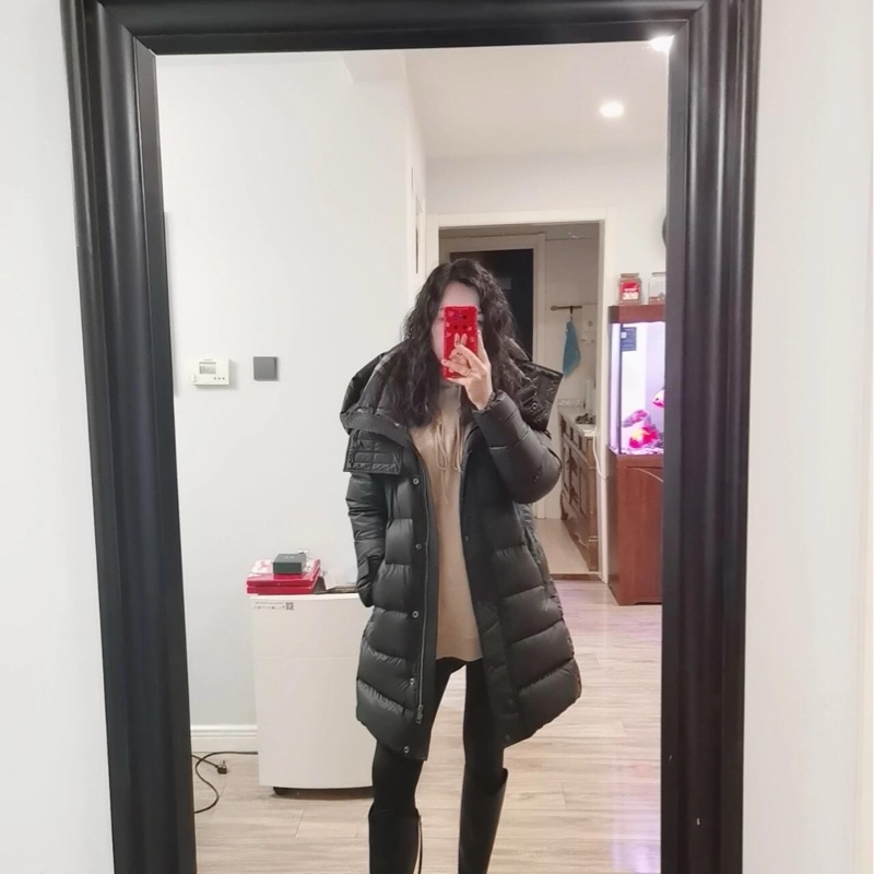 BURBERRY 軍綠色 長版羽絨外套 風衣外套 羽絨外套-2