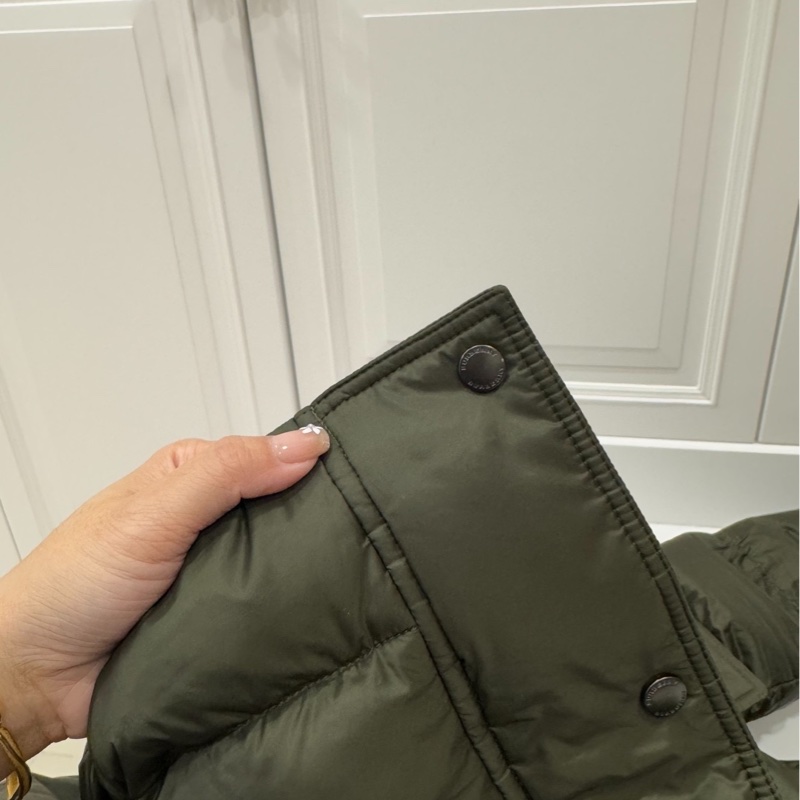 BURBERRY 軍綠色 長版羽絨外套 風衣外套 羽絨外套-15