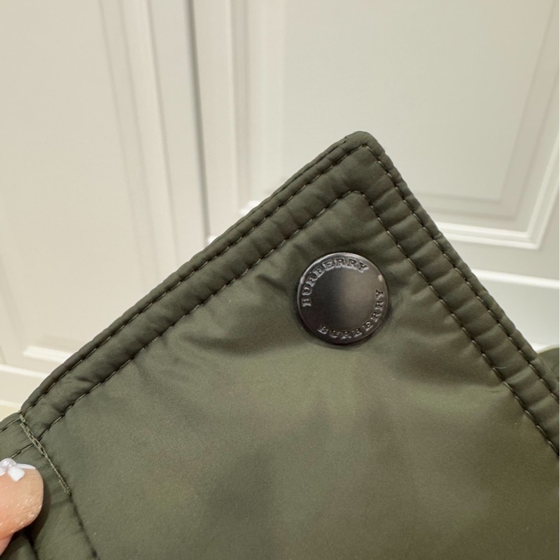 BURBERRY 軍綠色 長版羽絨外套 風衣外套 羽絨外套-19
