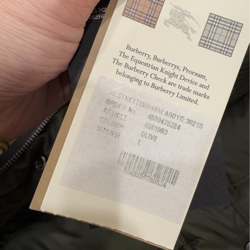 BURBERRY 軍綠色 長版羽絨外套 風衣外套 羽絨外套-28