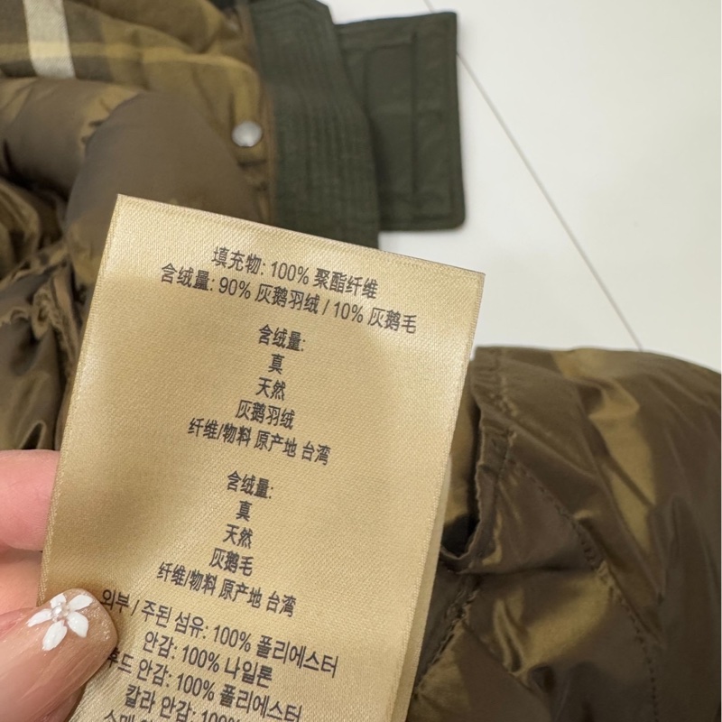 BURBERRY 軍綠色 長版羽絨外套 風衣外套 羽絨外套-29