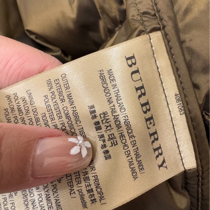 BURBERRY 軍綠色 長版羽絨外套 風衣外套 羽絨外套-30