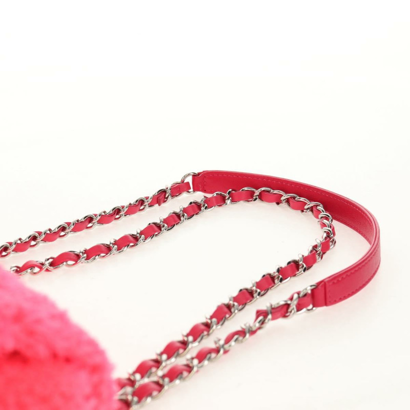 【日本直送】香奈兒 Matelasse 25 鏈條肩背包 粉紅色 銀色 CC 標誌 Auth 142100SM-14