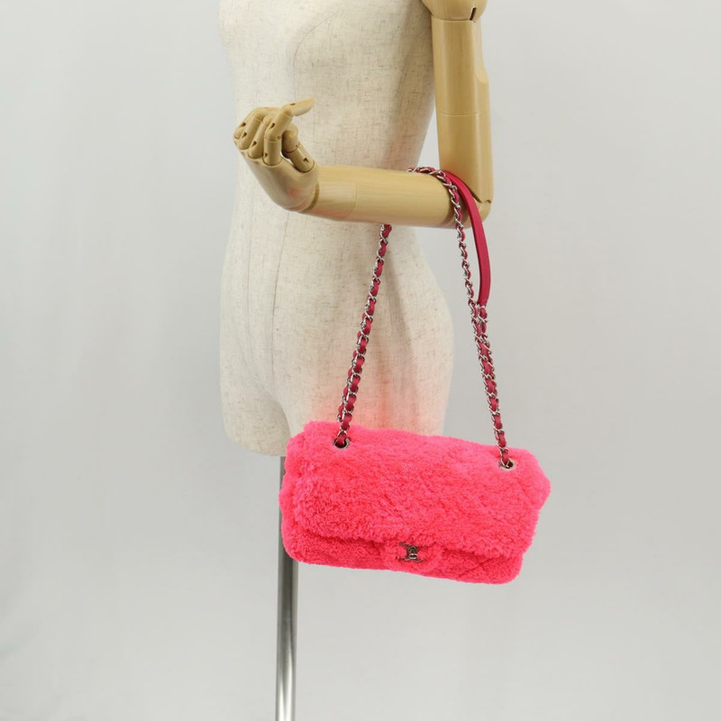 【日本直送】香奈兒 Matelasse 25 鏈條肩背包 粉紅色 銀色 CC 標誌 Auth 142100SM-28