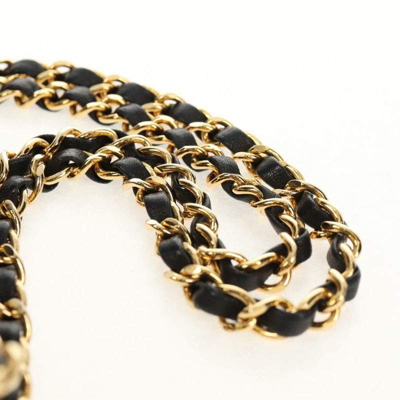 【日本直送】香奈兒 (CHANEL) Matelasse Chain Paris Limited 羊皮黑色金色雙C標誌手提包,貨號 156894A-7