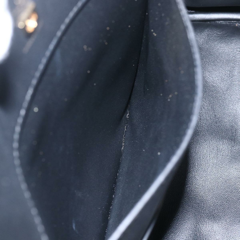 【日本直送】Salvatore Ferragamo Gancini 手提包 皮革 2way 黑色金色 正品 gh1393V-22