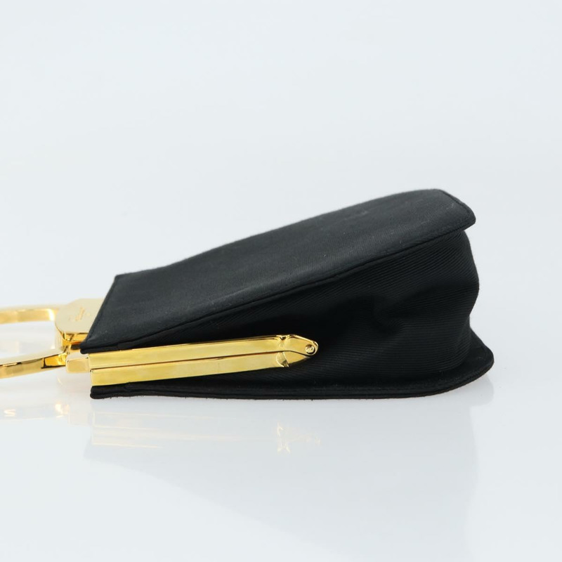 【日本直送】Salvatore Ferragamo Gancini 手提包 尼龍 黑色 金色 正品 SW1751V-3