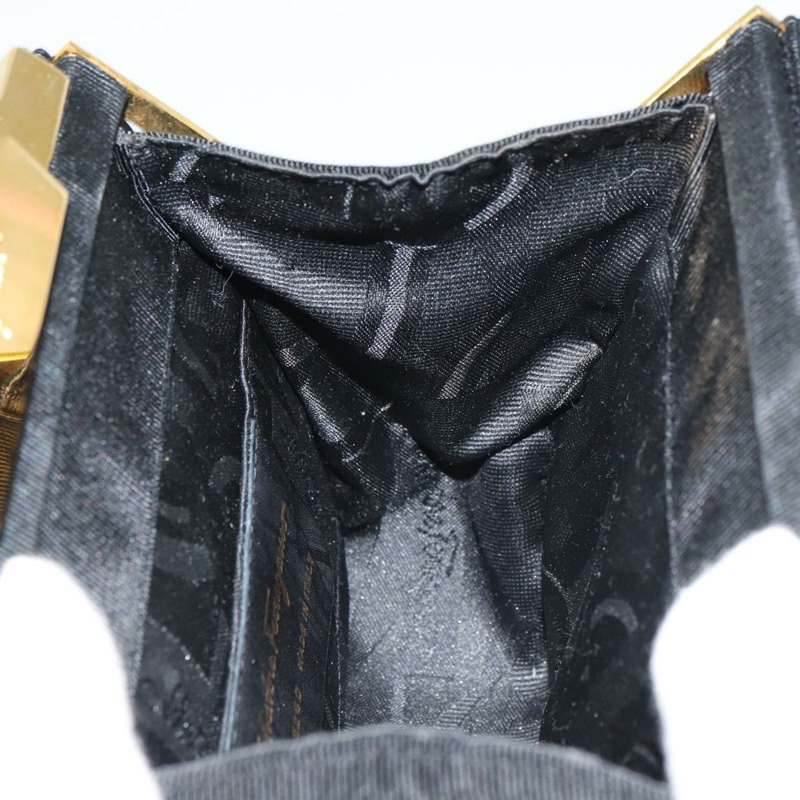 【日本直送】Salvatore Ferragamo Gancini 手提包 尼龍 黑色 金色 正品 SW1751V-17