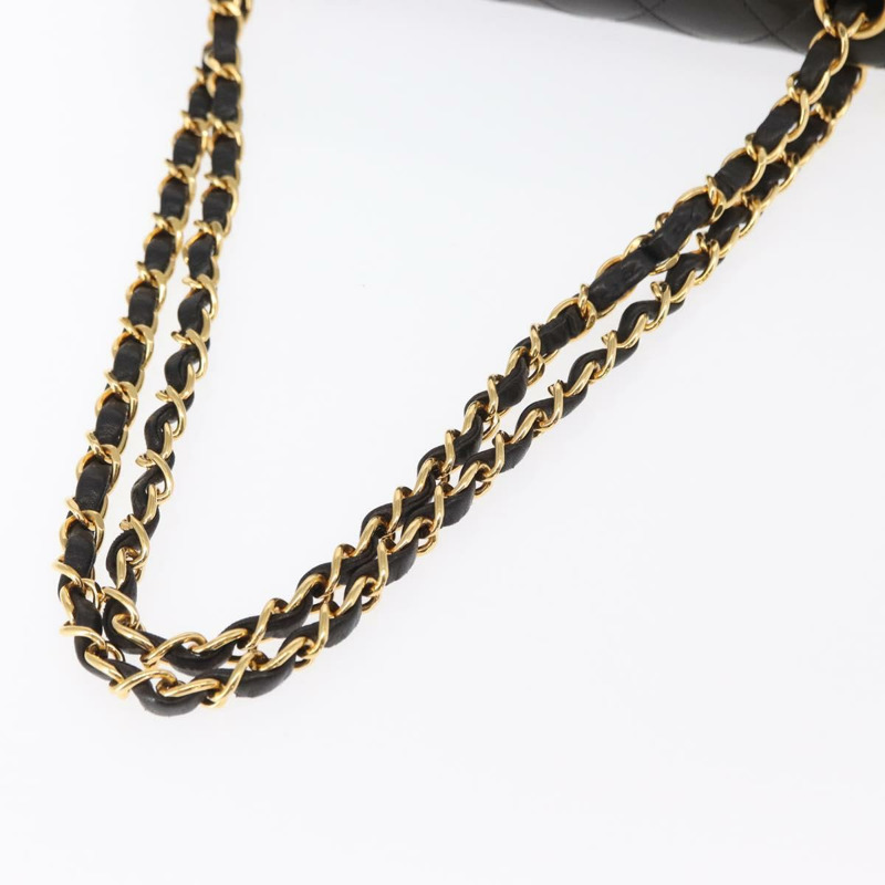 【日本直送】香奈兒 Matelasse 25 雙蓋鏈條肩背包,羊皮材質,金色 CC 標誌,正品 ka720SV-6