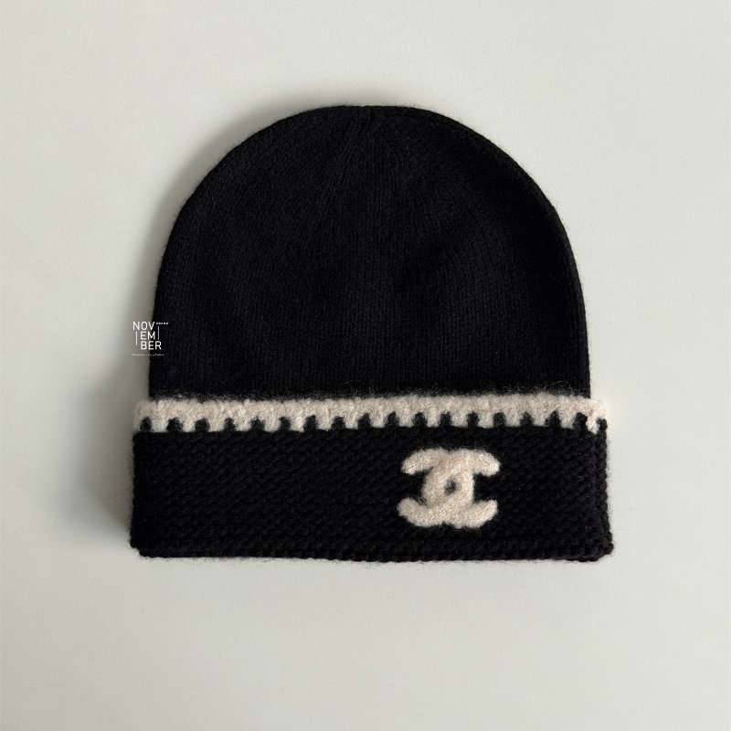全新🖤 經典款 Chanel 香奈兒 鋸齒雙C毛帽-0