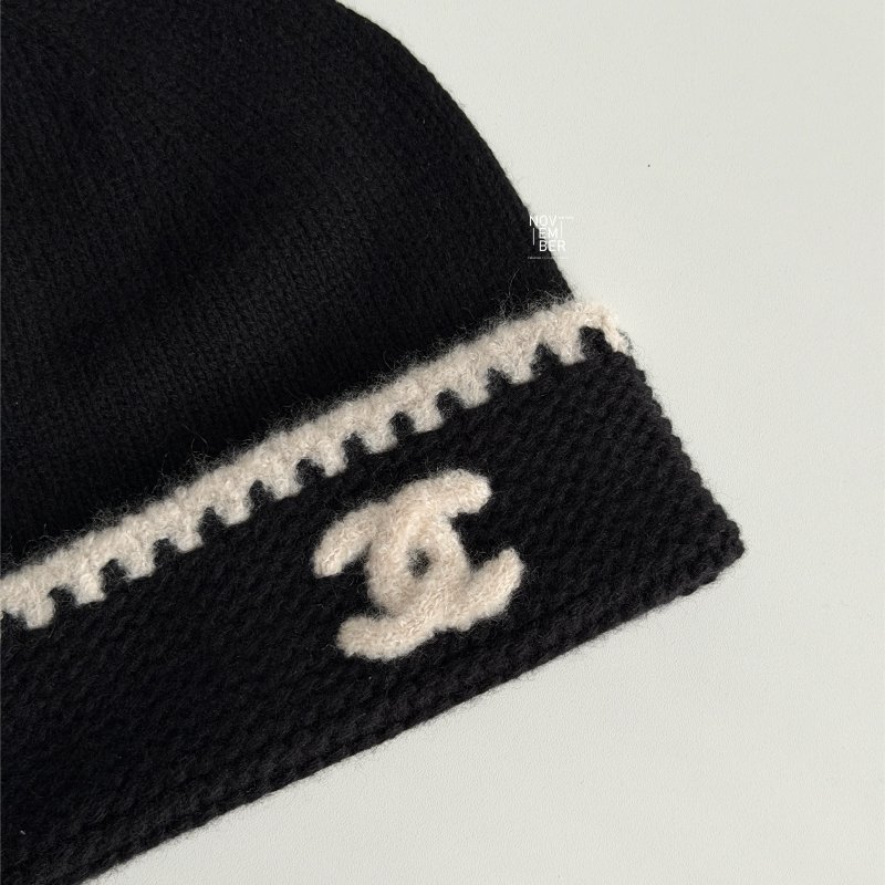 全新🖤 經典款 Chanel 香奈兒 鋸齒雙C毛帽-1