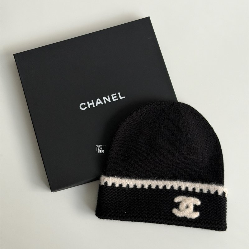 全新🖤 經典款 Chanel 香奈兒 鋸齒雙C毛帽-3