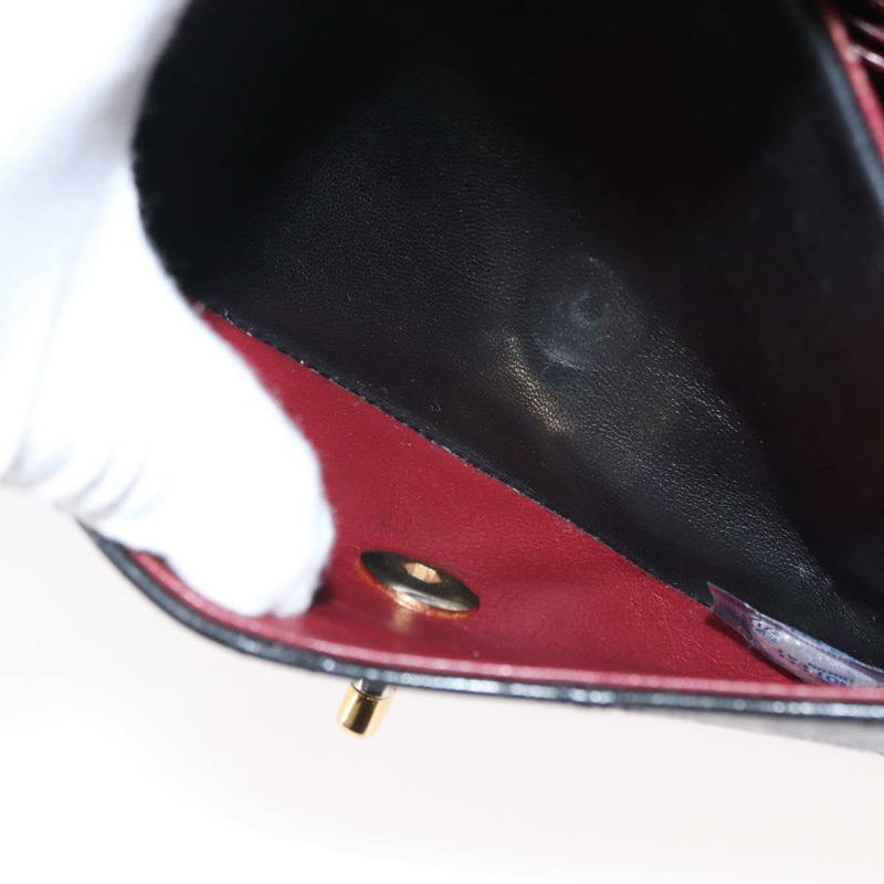 【日本直送】香奈兒 Matelasse 25 雙蓋鏈條包，羊皮材質，黑色，金色雙C標誌，正品 ka696SV-27