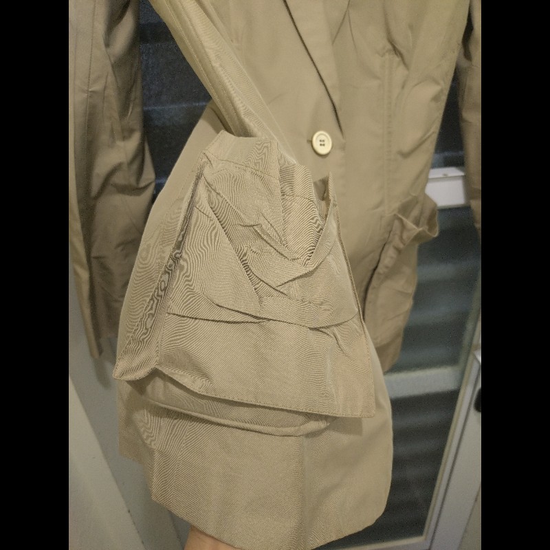 Prada 駝色抓皺口袋外套-5