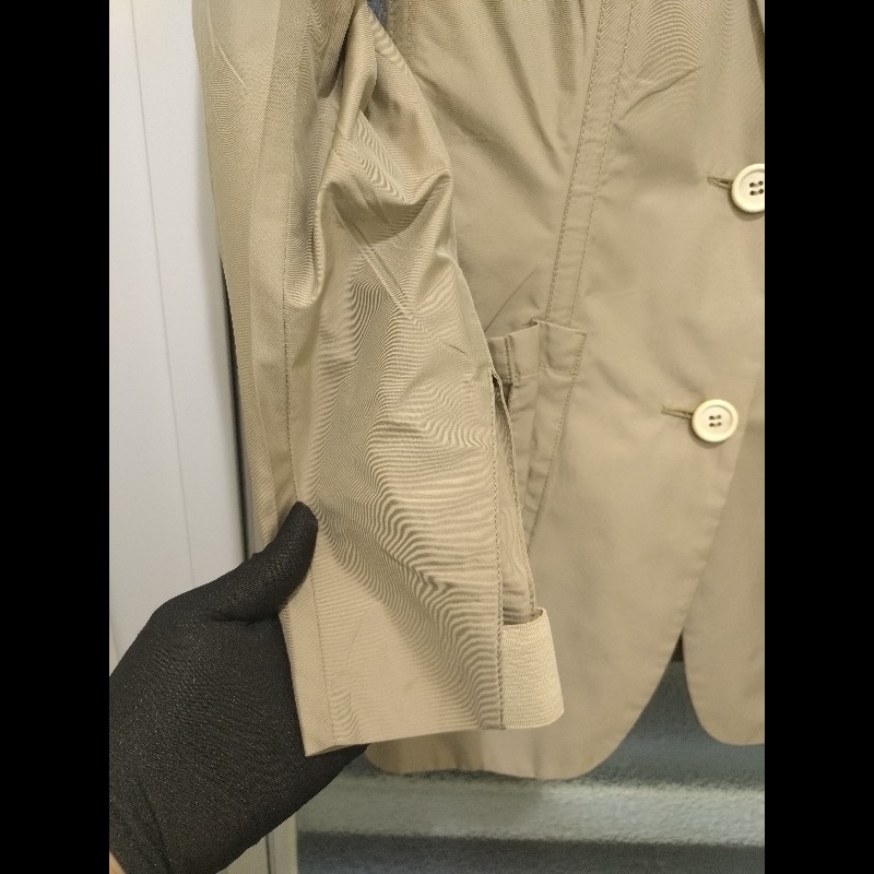 Prada 駝色抓皺口袋外套-7