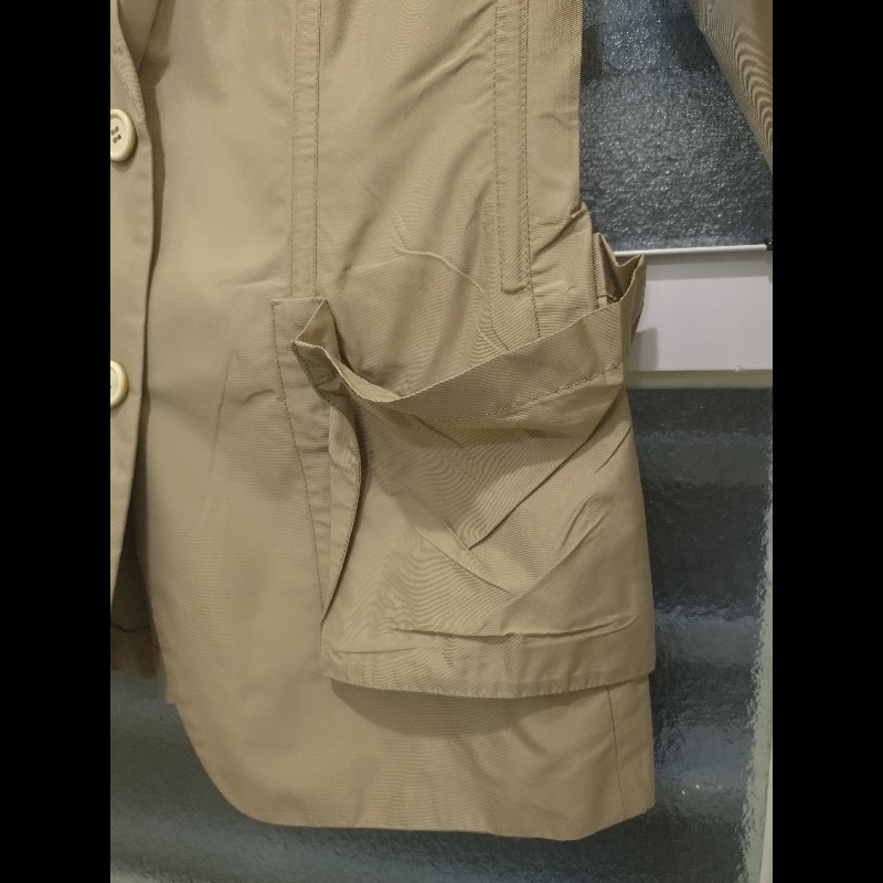 Prada 駝色抓皺口袋外套-9