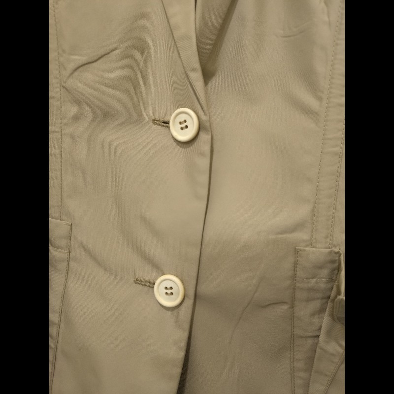 Prada 駝色抓皺口袋外套-10