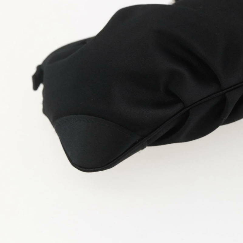 【日本直送】Salvatore Ferragamo Gancini 鏈條肩包 緞面黑色銀色 正品 156969V-14