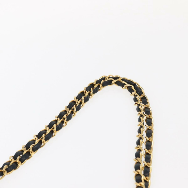 【日本直送】香奈兒 Matelasse 25 雙蓋鏈條包，羊皮材質，黑色，金色雙C標誌，正品 BA9002SAV-13