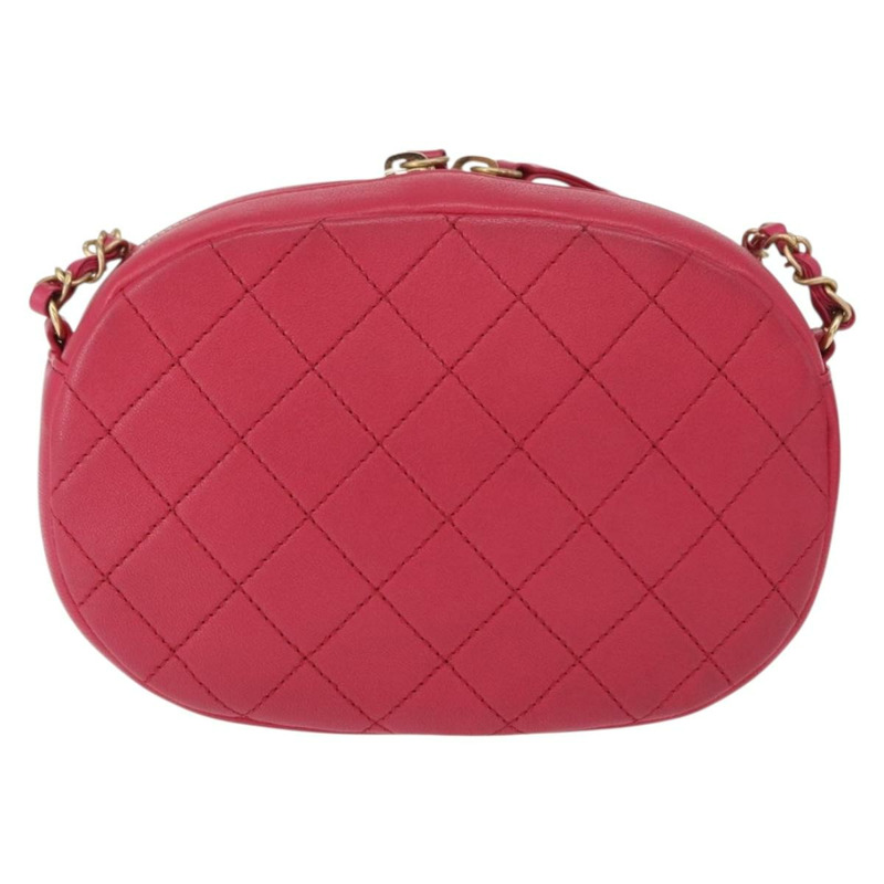 【日本直送】香奈兒 (CHANEL) 絎縫鏈條大號 Coco 相機包，羊皮材質，粉紅色，CC 標誌，正品 BA8999SAM-1