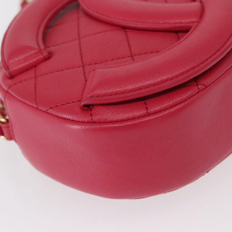 【日本直送】香奈兒 (CHANEL) 絎縫鏈條大號 Coco 相機包，羊皮材質，粉紅色，CC 標誌，正品 BA8999SAM-7