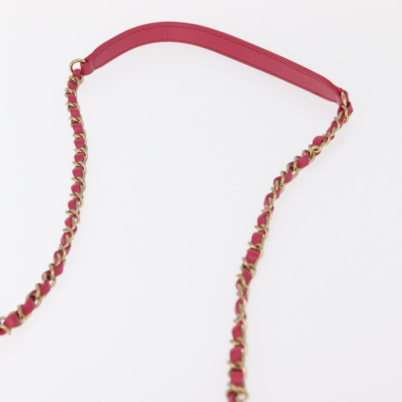 【日本直送】香奈兒 (CHANEL) 絎縫鏈條大號 Coco 相機包，羊皮材質，粉紅色，CC 標誌，正品 BA8999SAM-13