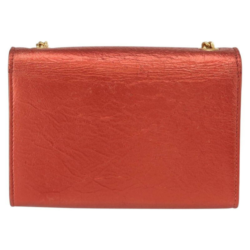 【日本直送】SAINT LAURENT 鏈條 Kate 單肩包 皮革 紅色 金色 正品 156647M-1