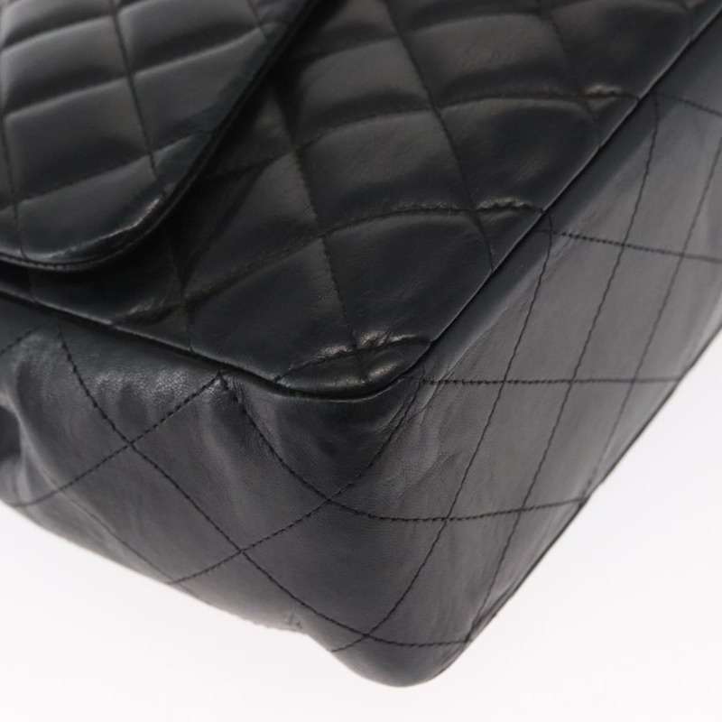 【日本直送】香奈兒 Matelasse 30 鏈條肩背包,羊皮材質,黑色,金色雙C標誌,正品編號 156627SAV-7