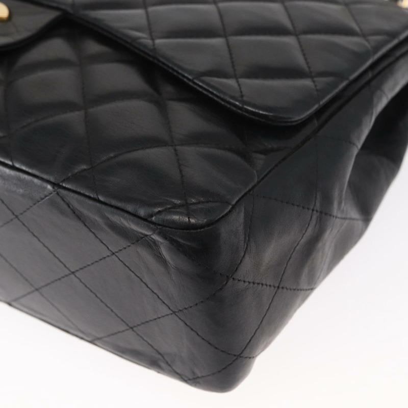 【日本直送】香奈兒 Matelasse 30 鏈條肩背包,羊皮材質,黑色,金色雙C標誌,正品編號 156627SAV-14