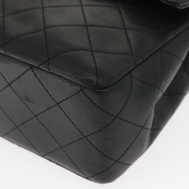 【日本直送】香奈兒 Matelasse 25 雙蓋鏈條包,羊皮材質,黑色,金色雙C標誌,正品編號 156638SAV-15