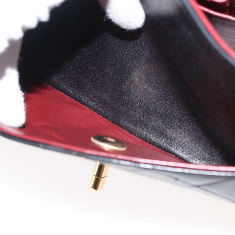 【日本直送】香奈兒 Matelasse 25 雙蓋鏈條包,羊皮材質,黑色,金色雙C標誌,正品編號 156636SAV-28