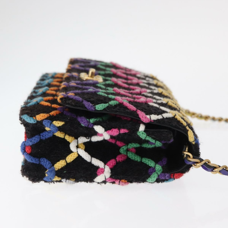 【日本直送】香奈兒 (CHANEL) Matelasse 鏈條肩背包,斜紋軟呢多色,金色雙C標誌,貨號 156642SM-2