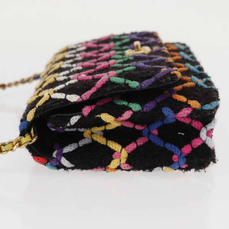 【日本直送】香奈兒 (CHANEL) Matelasse 鏈條肩背包,斜紋軟呢多色,金色雙C標誌,貨號 156642SM-3