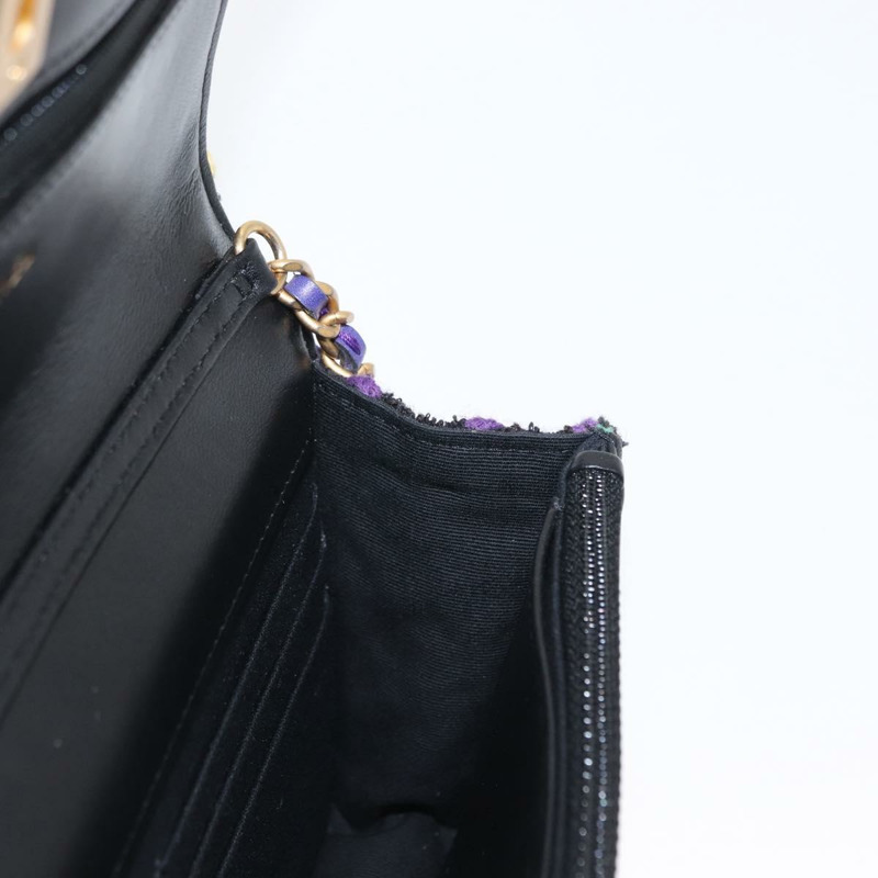 【日本直送】香奈兒 (CHANEL) Matelasse 鏈條肩背包,斜紋軟呢多色,金色雙C標誌,貨號 156642SM-23