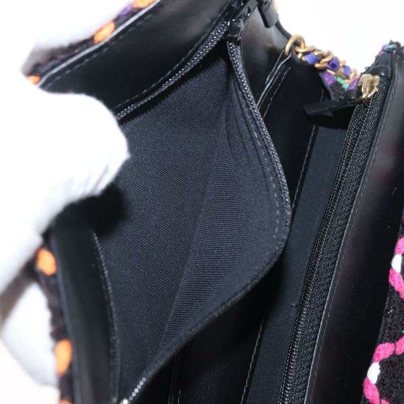 【日本直送】香奈兒 (CHANEL) Matelasse 鏈條肩背包,斜紋軟呢多色,金色雙C標誌,貨號 156642SM-29