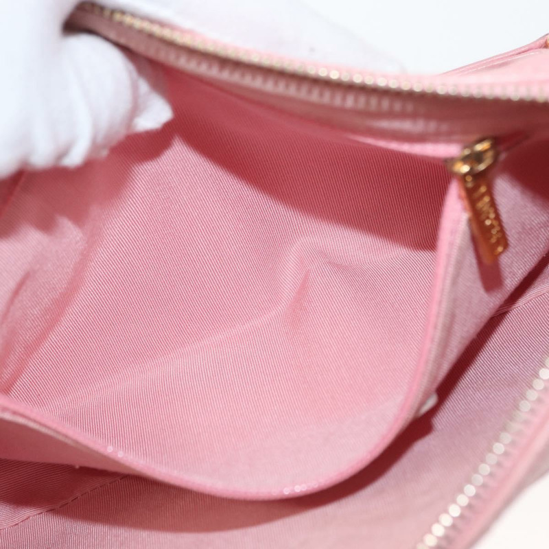 【日本直送】香奈兒 (CHANEL) 絎縫 COCO 標誌鏈包 魚子醬皮 粉紅色 金 CC 正品 156635SAM-25
