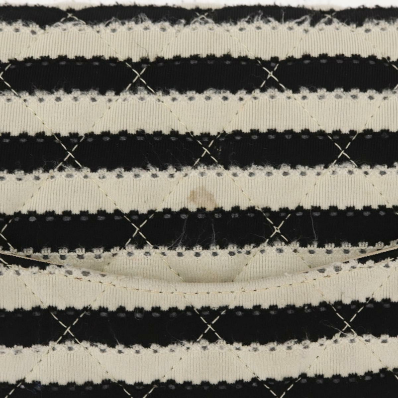 【日本直送】香奈兒 (CHANEL) Matelasse 鏈條雙蓋包 針織 白色 CC Auth 152291SAV-3