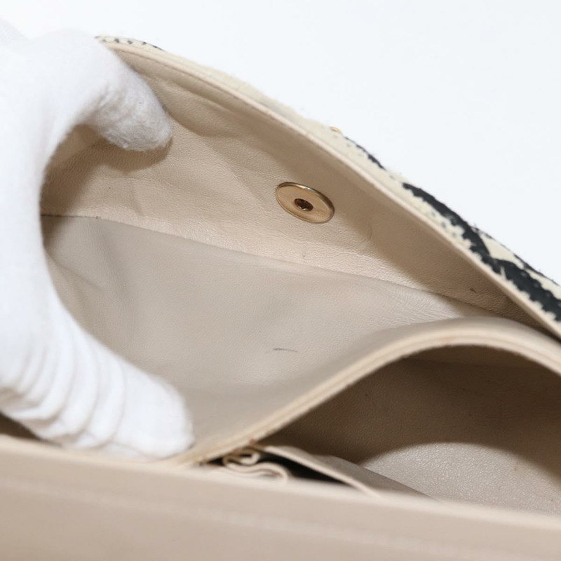 【日本直送】香奈兒 (CHANEL) Matelasse 鏈條雙蓋包 針織 白色 CC Auth 152291SAV-31