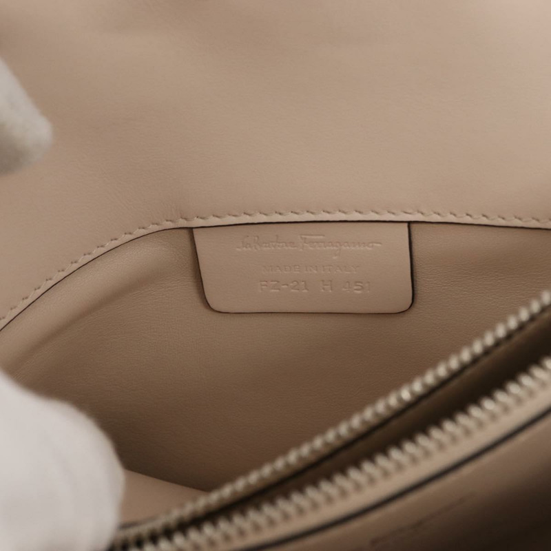 【日本直送】Salvatore Ferragamo 手提包 皮革 兩用 銀粉紅色 正品 156332SAM-10