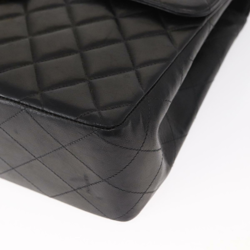 【日本直送】香奈兒 Matelasse 30 鏈條肩背包，羊皮材質，黑色，金色雙C標誌，正品編號 158361SAM-15