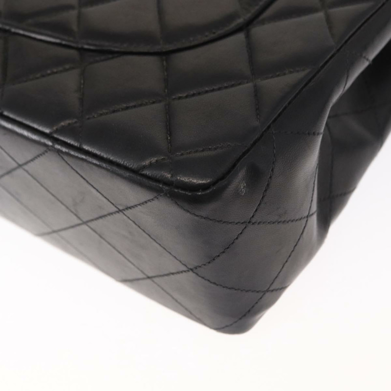 【日本直送】香奈兒 Matelasse 30 鏈條肩背包，羊皮材質，黑色，金色雙C標誌，正品編號 158361SAM-17