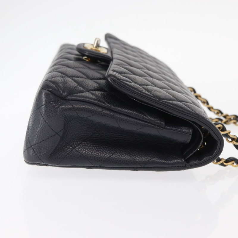 【日本直送】香奈兒 Matelasse 25 雙蓋鏈條包，魚子醬紋皮革，海軍藍，金色雙C標誌，正品編號 158359SM-2