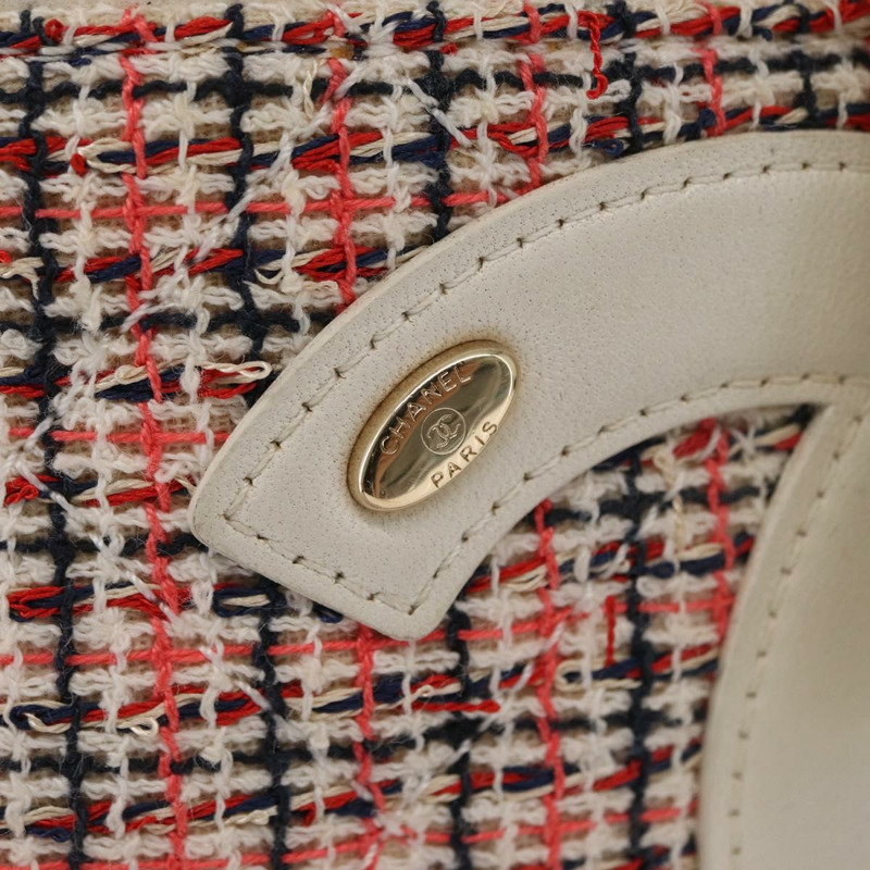 【日本直送】香奈兒鏈條化妝單肩包，斜紋軟呢白金CC標誌，正品編號146553SAM-20