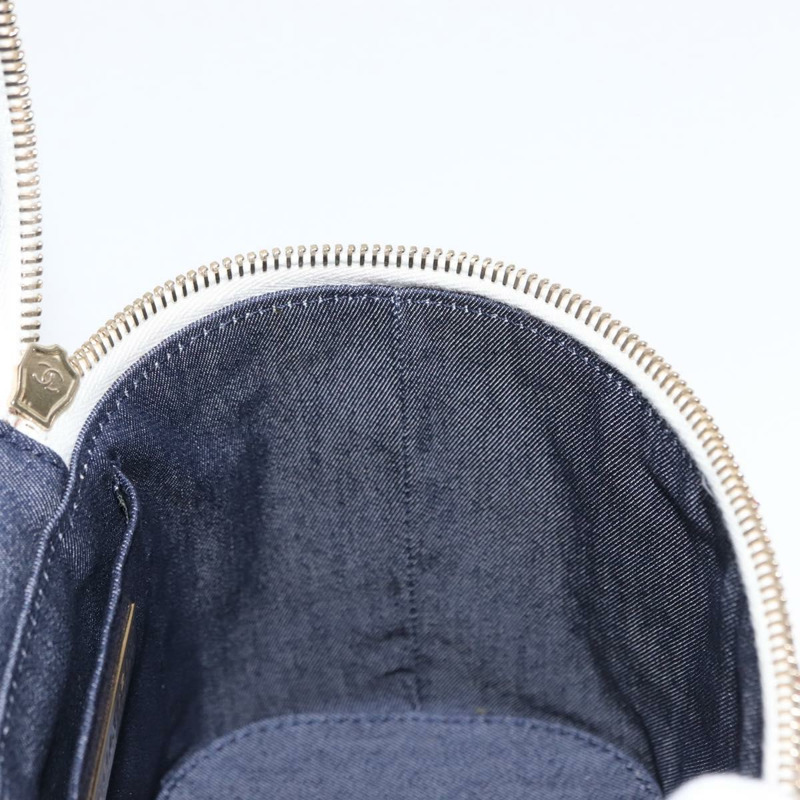 【日本直送】香奈兒鏈條化妝單肩包，斜紋軟呢白金CC標誌，正品編號146553SAM-23