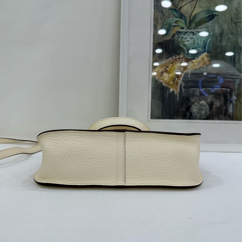 Hermes愛馬仕Halzan 25 nata奶油白金扣 Z刻-6